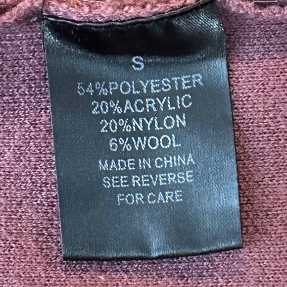 Wishlist Women's Crop Sweater Burgundy / Wine Color Size S NWOT - Picture 4 of 6